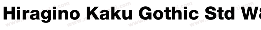 Hiragino Kaku Gothic Std W8字体转换